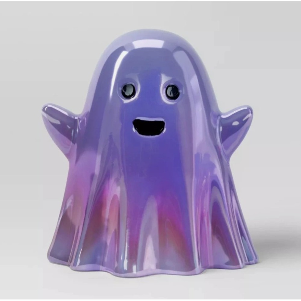 Target Hyde & Eek ~ Purple Iridescent Glass 4.5" Ghost ~ Halloween 2025